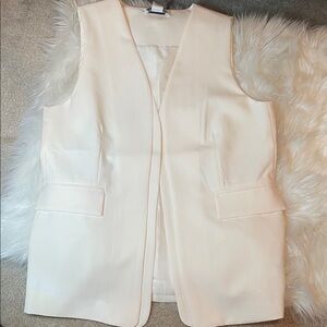 Sincerely Jules Cream Sleeveless Blazer Vest